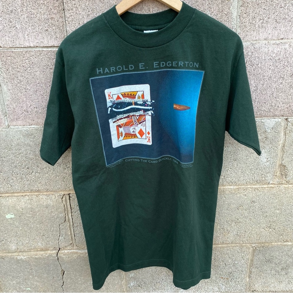 Harold Edgerton Shirt 1992 Medium Cutting The Card Quickly Art Tee Single Stitch